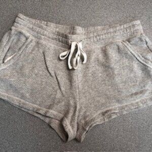 Aerie Light Gray Glitter Longe Shorts